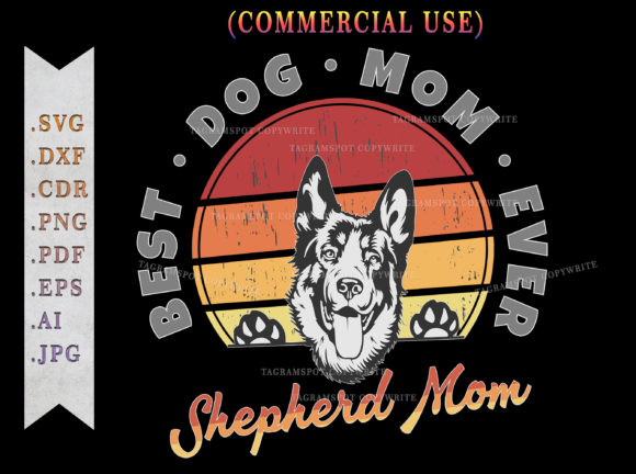 German Shepherd Mom Retro Sunset SVG Review