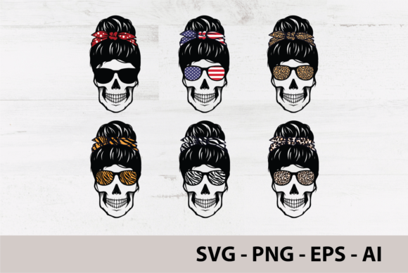 Skull with Glasses, Mom Life Skeleton Review