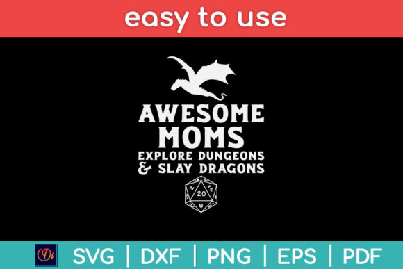 Womens Awesome Moms Explore Dungeons Svg Review